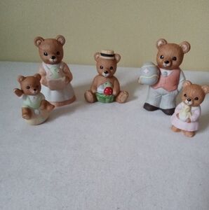 Homco porcelain bear Easter collection